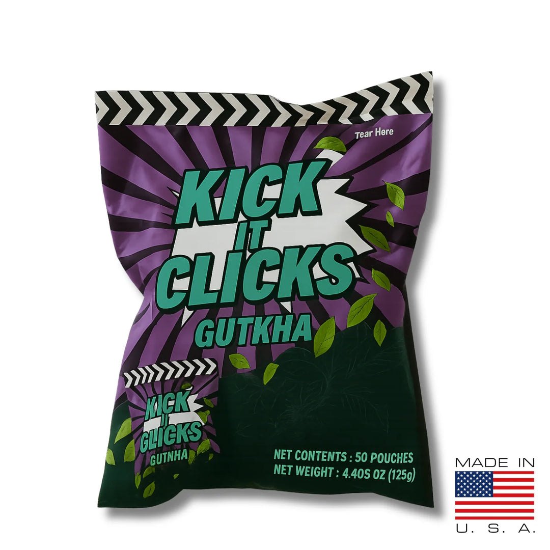 Kick Gutkha – 50 Pouches per Bag, 2.5g Each (Made in USA)