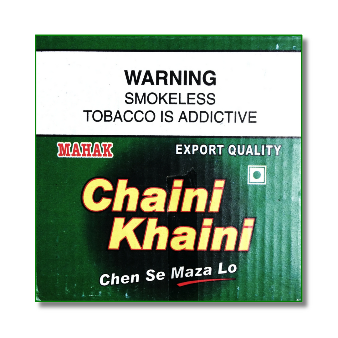 Chaini Khaini โ Indian Tobacco, 20 x 4.5g Pouches per Box