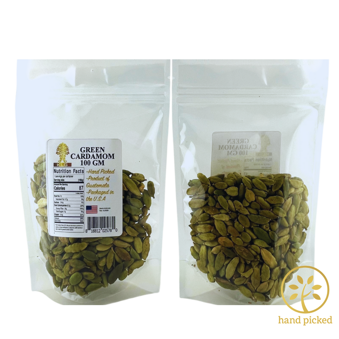 Whole Green Cardamom Pods β Extra Fancy Grade, 100g per Bag