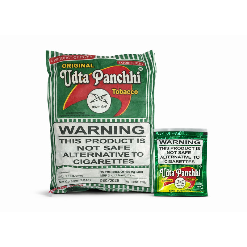Udta Panchhi Tobacco – 18 Packs x 15g | Indian Smokeless Tobacco