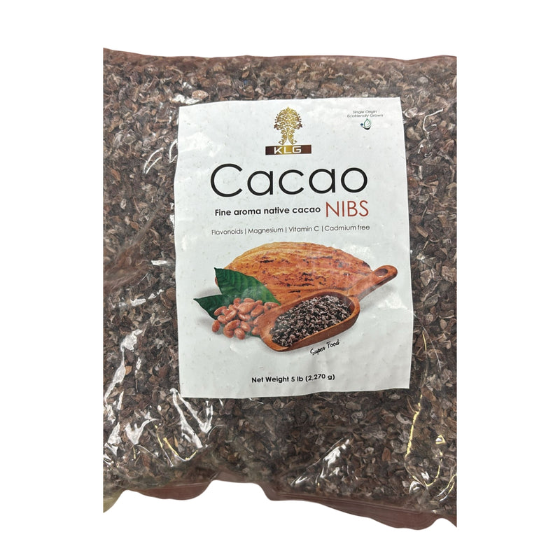KLG Cacao Nibs 5 lbs – Fine Aroma Native Cacao | Superfood, Cadmium Free