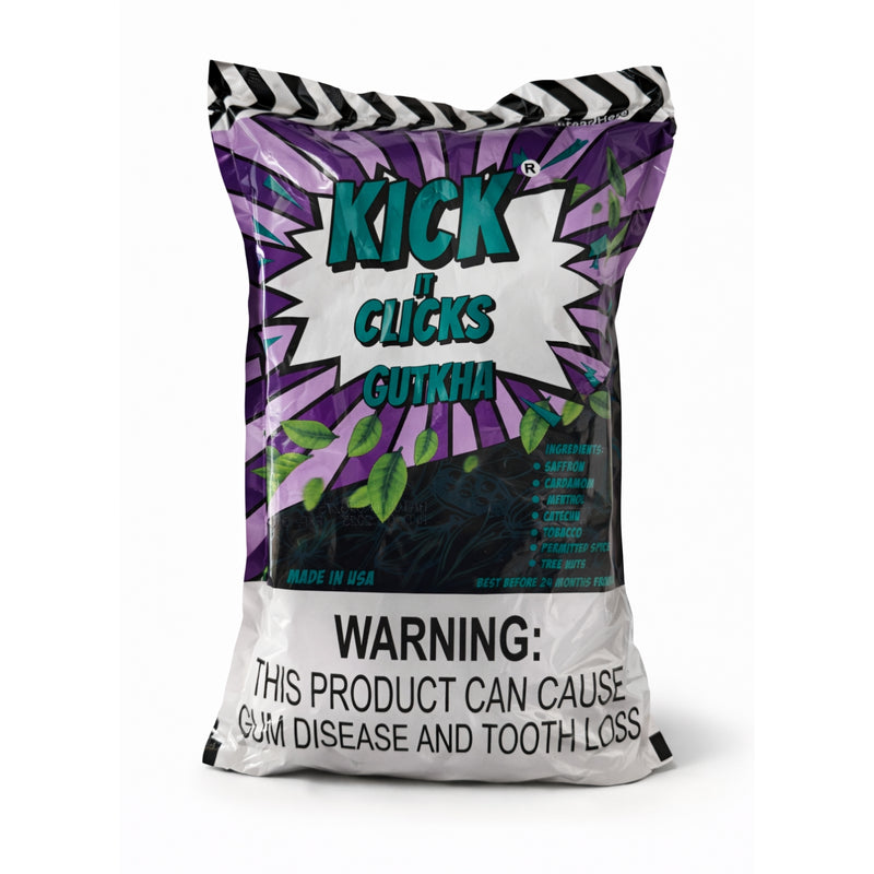 Kick It Clicks Gutkha – 50 Pouches x 2.5g (Made in USA)