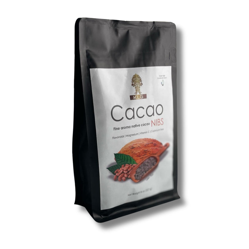 KLG Fine Aroma Cacao Nibs – 8 oz | Superfood, Cadmium Free