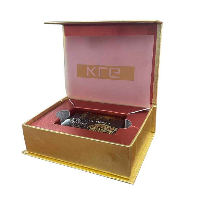 Gold Cardamom Seeds Clusters – Non-GMO | Luxury Gift Pack (USA Made)