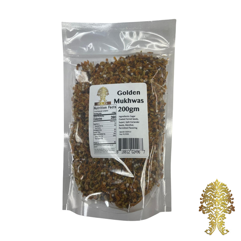 Golden Mukhwas – 200g | Indian Fennel Seed Mouth Freshener USA