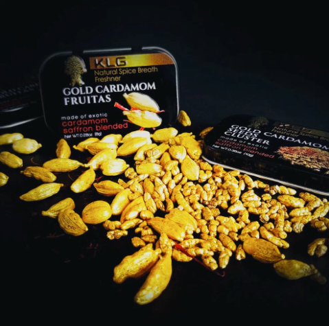 2 Pack Gold Cardamom Sample Pack Vegan Certified, NON - GMO, No Sugar Added, Gluten-Free, MADE IN USA
