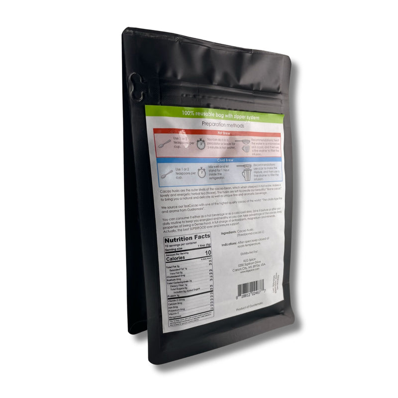KLG TeCacao – Fine & Aromatic Cacao Infusion Tea 4 oz | Superfood, Cadmium Free