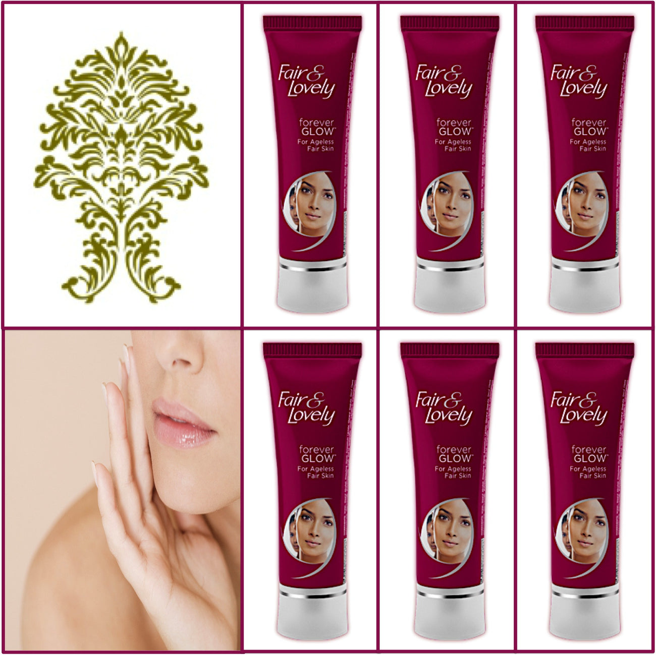 6 Pack Fair & Lovely Forever Glow Cream - Younger Looking Skin 50g Each