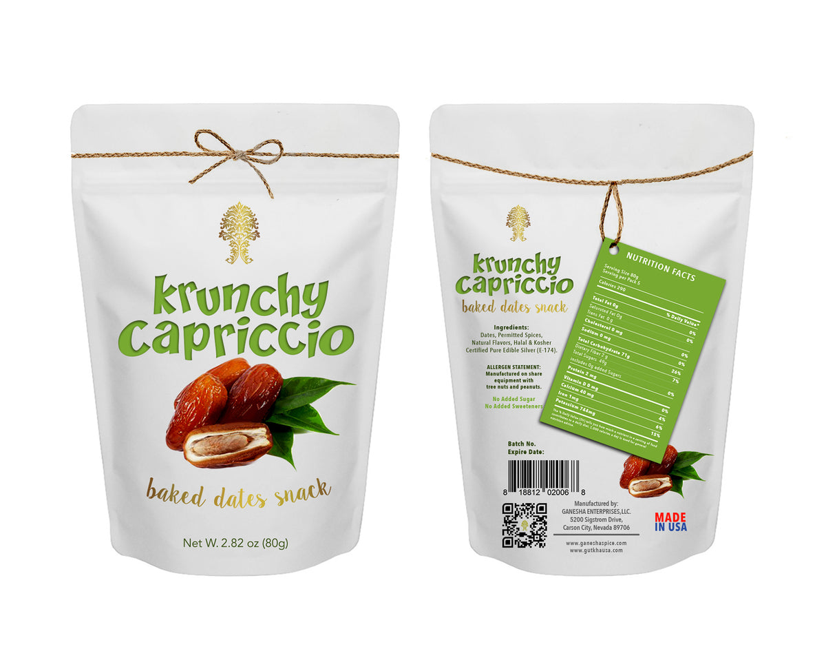 1 Bag Krunchy Capriccio 80 grams (baked dates)